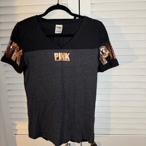 Victoria’s Secret PINK Rose Gold Bling t shirt